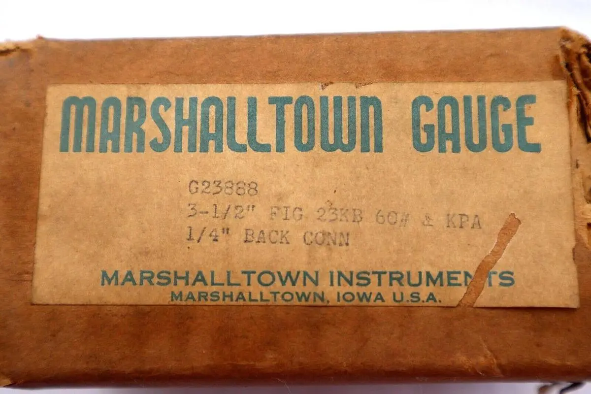 MARSHALLTOWN GAUGE 3 1/2" 60PSI GAUGE #L-802
