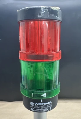 WERMA Signal Tower 640-800-00 + Red 644-100-75 And Green 644-200-75 24V-AC/DC