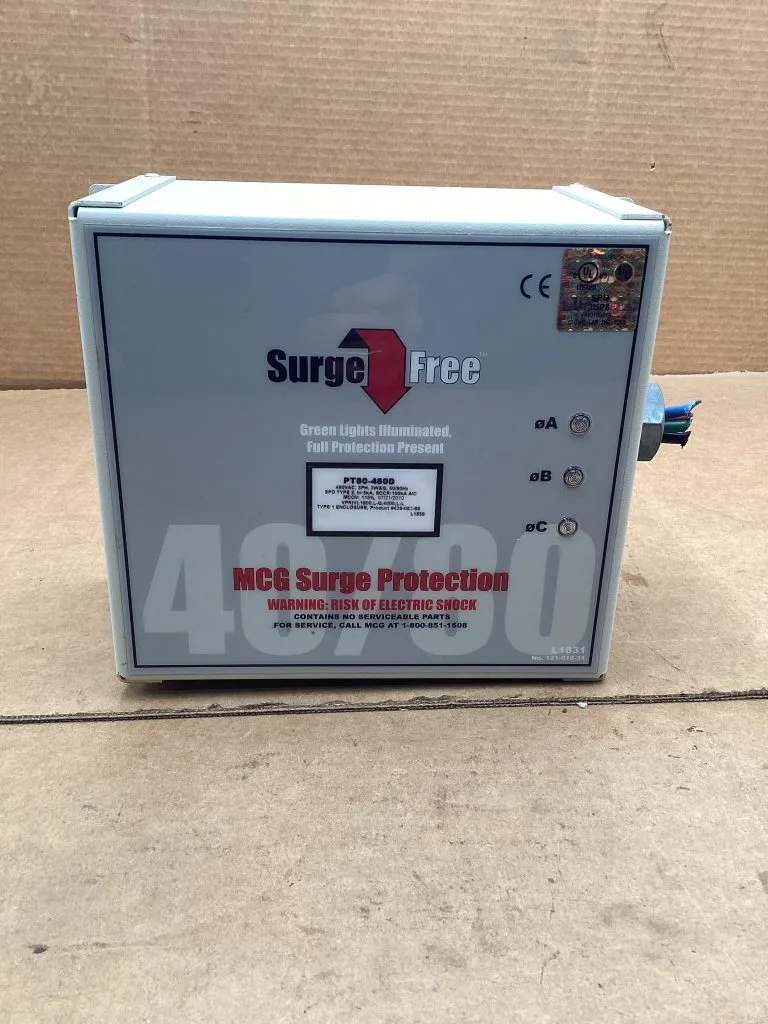 MCG Surge Free PT80-480D, 480VAC, 30A 3 PH, 3W&G Surge Protection