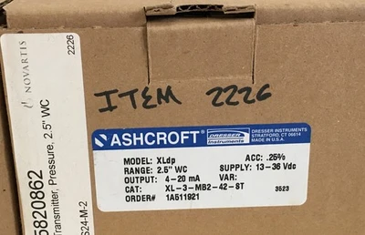 NEW Ashcroft XLdp