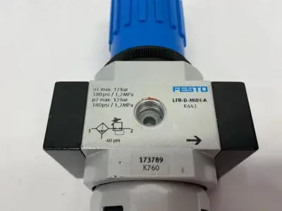 USED FESTO FILTER REGULATOR 1/2" NPT, 40 ΜM FILTER, 173789