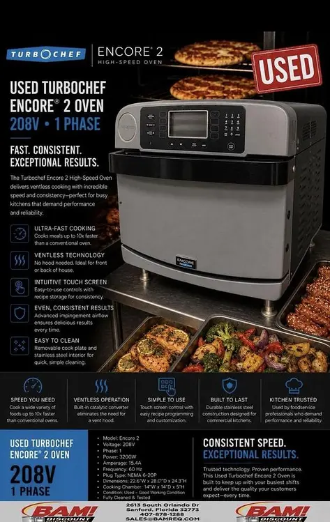 Used ENCORE ENCORE 2 Electric Ovens Florida US | BAM Discount Restaurant Equipment #1230682