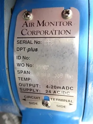 Air Monitor Corporation / Veltron 29902 DPT-plus Pressure Transmitter Used