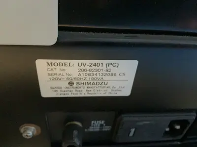 Used SHIMADZU UV2401 (PC) Spectrophotometer (UV-Vis, Fluor) Ohio US | HGR 24 #1406118