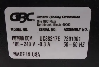 USED GBC PB2600