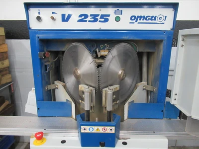 Used 2007 OMGA WOODWORKING MACHINERY V235 FNC Double Miter Saws Minnesota US | Machinesused.com #1307556