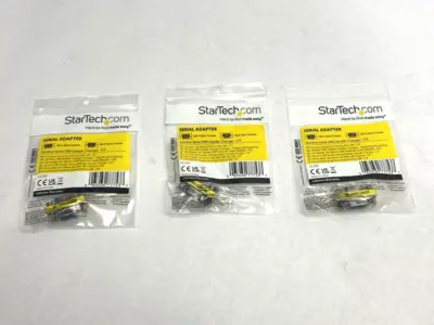 NEW STARTECH SLIMLINE DB9 GENDER CHANGER 9-PIN F/F LOT OF 3