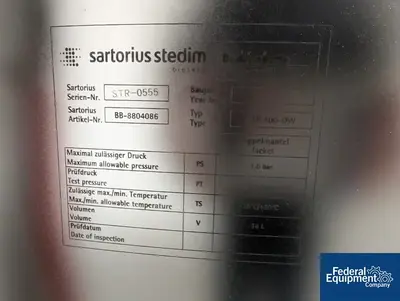 USED Sartorius 500 Liter Sartorious Single Use Bioreactor, Model STR 500 DW