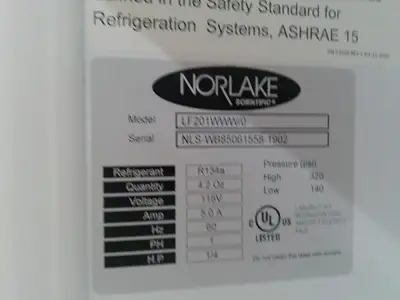 Norlake LF201WWW/0 -20C Laboratory Freezer 20.3Cf 120v FULLY TESTED
