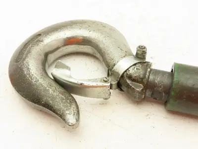 Vulcan Bullard 9A  7 Ton Hoist Hook Threaded Swivel Shank w/Latch Drop Forged