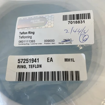 *BRAND NEW* (16) Fette Teflon Rings 7-1/8” X 6” X 5-1/2” || Warranty & Fast Ship