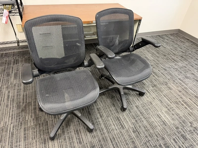 Lot including (1) 60" width x 29" height x 30" depth steel framed desk with 2 drawers (1 is a file d...