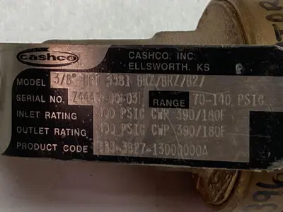 USED CASHCO 3381 BRZ/BRZ/B2/