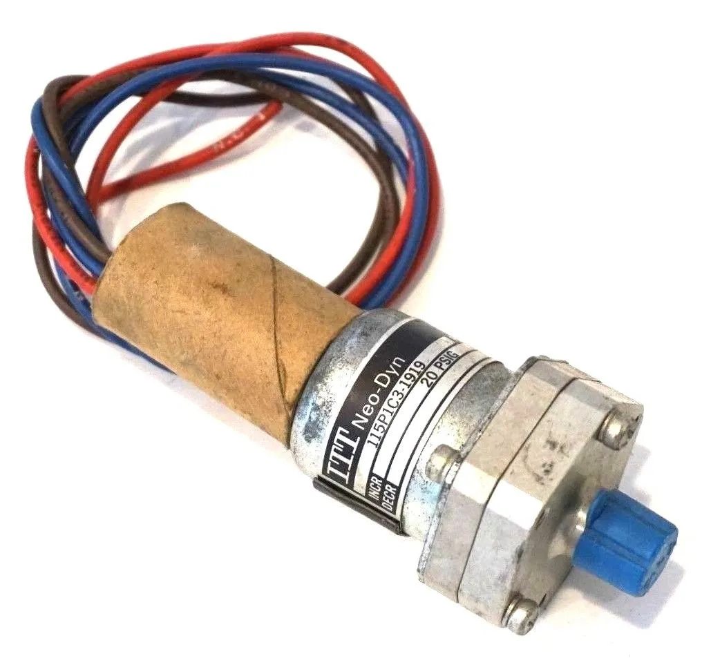 NEW ITT NEO-DYN 115P1C3-1919 PRESSURE SWITCH 125V 5A, 115P1C31919