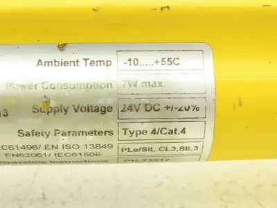 Allen Bradley 440L-R4J0480YD Light Curtain Guardmaster Receiver Only Ser A Rev B