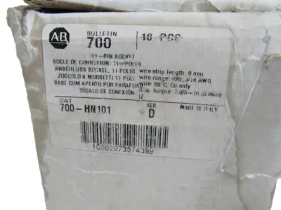 ALLEN BRADLEY 700-HN101 RELAY SOCKET 7 PCS. 700HN101 NEW, SURPLUS