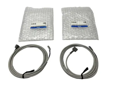 NEW SMC DIGITAL PRESSURE SWITCH CABLE 5-PIN LOT OF 2