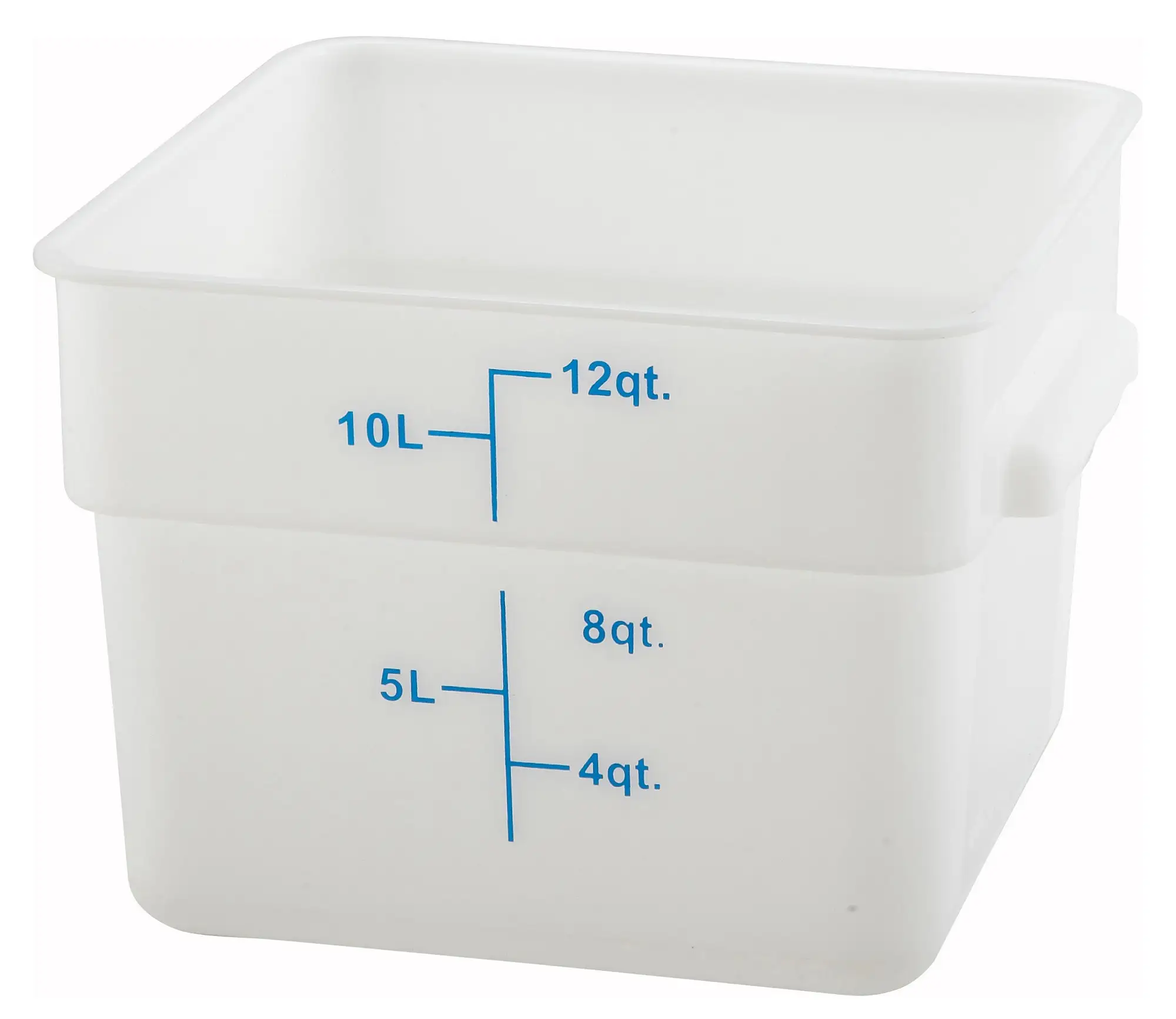 12qt Square Storage Container, Translucent, PP (12 Each)