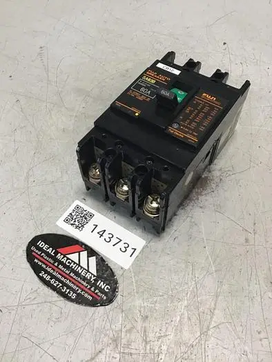 Used FUJI ELECTRIC SA63B-60 AMP Circuit Breakers Michigan US | Ideal Machinery #602125