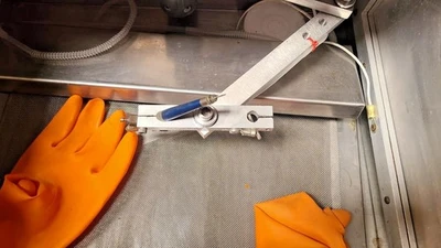 Stainless Steel Micro Sand Blasting Blast Glove Box American Made USA