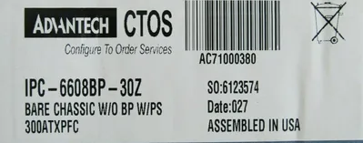 NEW ADVANTECH IPC-6608BP-30Z INDUSTRIAL PC 8 SLOT IPC6608BP30Z SUPER SWAP 1000