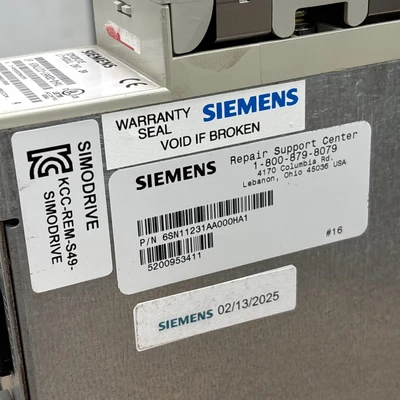 Used Siemens 6SN1123-1AA00-0HA1 Servo Drives Indiana US | J&J Industrial Supply #1455762