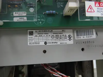 Allen Bradley SA3100-B500-AN-L6R AC Drive VFD 500Hp 460V Ser A 3Ph With Frame