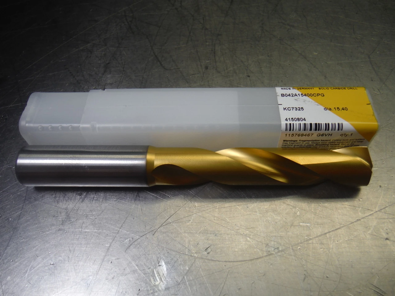Kennametal 15.40mm Solid Carbide Drill 2 Flute B042A15400CPG KC7325 (LOC1159A)