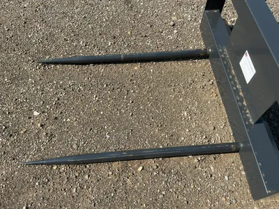 New JCT Bale Spear Skid Steer Attachment, Universal Quick Attach, Has Two Spears that Stick Out Appr...