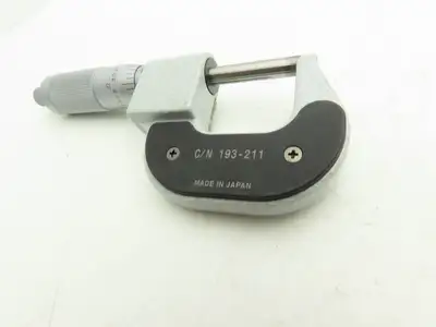 Mitutoyo 193-211 Mechanical Digit Outside Micrometer w/Counter 0-1" Range .0001"