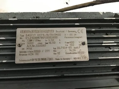 Sew Eurodrive SA57TDY71LBTHSM20 Helical Worm gear reducer Ratio: 14.24:1