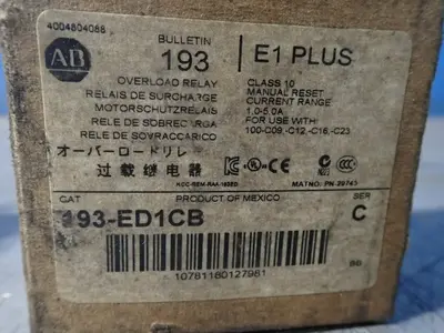 New | in-Stock ALLEN BRADLEY 193ED1CB Relays & Switches Ohio US | HGR 24 #895306