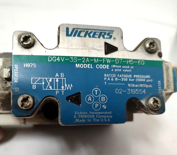 Used Vickers DG4V-3S-2A-M-FW-D7-H5-60 Valves/Fittings | Edwards Industrial Repair #1029910