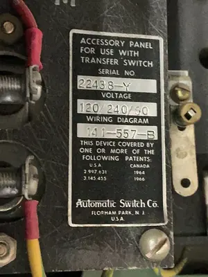 Used AUTOMATIC SWITCH CO. _UNKNOWN_ Electrical Boxes Ohio US | HGR 24 #1505800