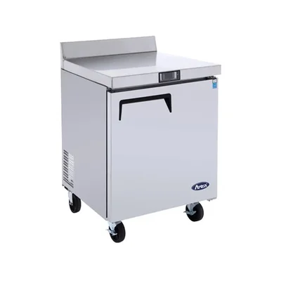 New | in-Stock Atosa New Atosa MGF8408GR 27" Worktop Refrigerator w/ Backsplash Worktop Refrigerators Illinois US | Falcon Restaurant Supply #1375452