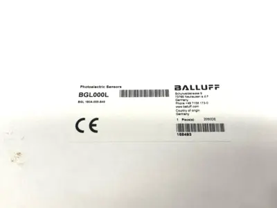 New | in-Stock Balluff Standard Photoelectric Fork Sensor, Metal, BGL 180A-005-S49 Photoelectric Sensors Michigan US | Maverick Industrial Sales #1475337