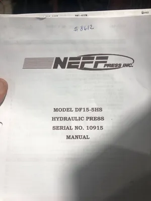 USED 1998 NEFF NEFF DF15-5HS PRESS