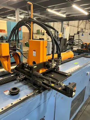 USED KEINS #KB-45ND HORIZONTAL HYDRAULIC CNC TUBE BENDER, NEW 2001: