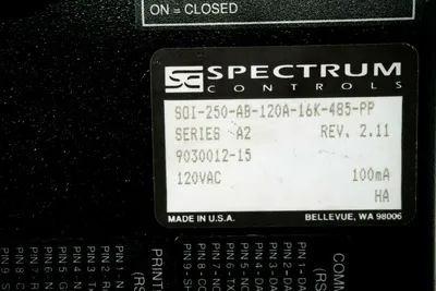 NEW SPECTRUM CONTROLS S0I-250-AB-120A-16K-485-PP INTERFACE SOI-250-AB-120A-16K