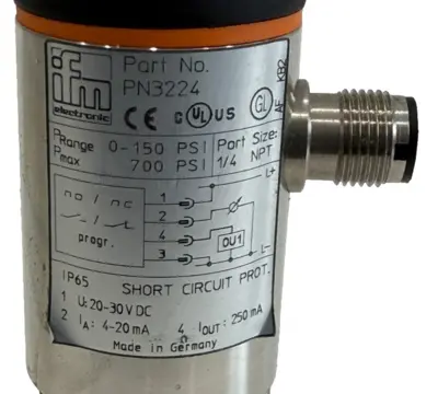 NEW EFECTOR PN-015PRBN14-KFPKG/US V-PN3224 PRESSURE SENSOR PN3224
