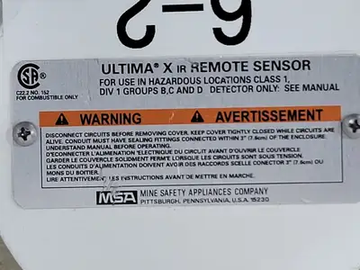 Ultima XIR Combustible Gas Monitor w/ Remote Sensor A-ULTX-SENS-39-5-0