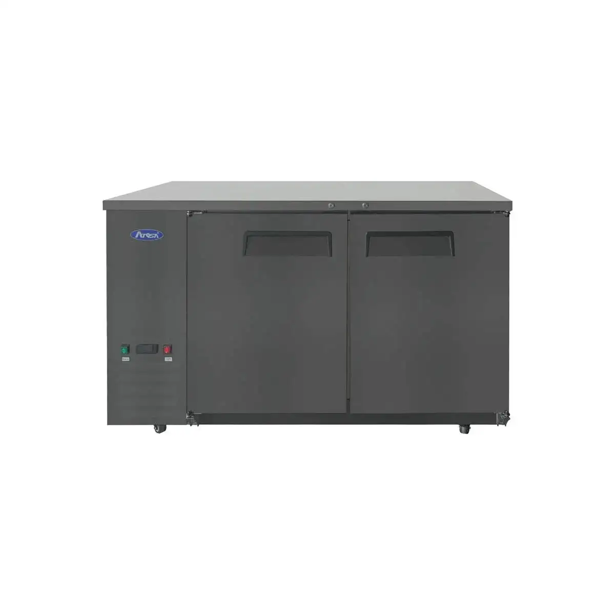 New | in-Stock Atosa New Atosa SBB59GRAUS2 59" Back Bar Cooler Shallow Depth - Black Bottle Coolers Illinois US | Falcon Restaurant Supply #1375326