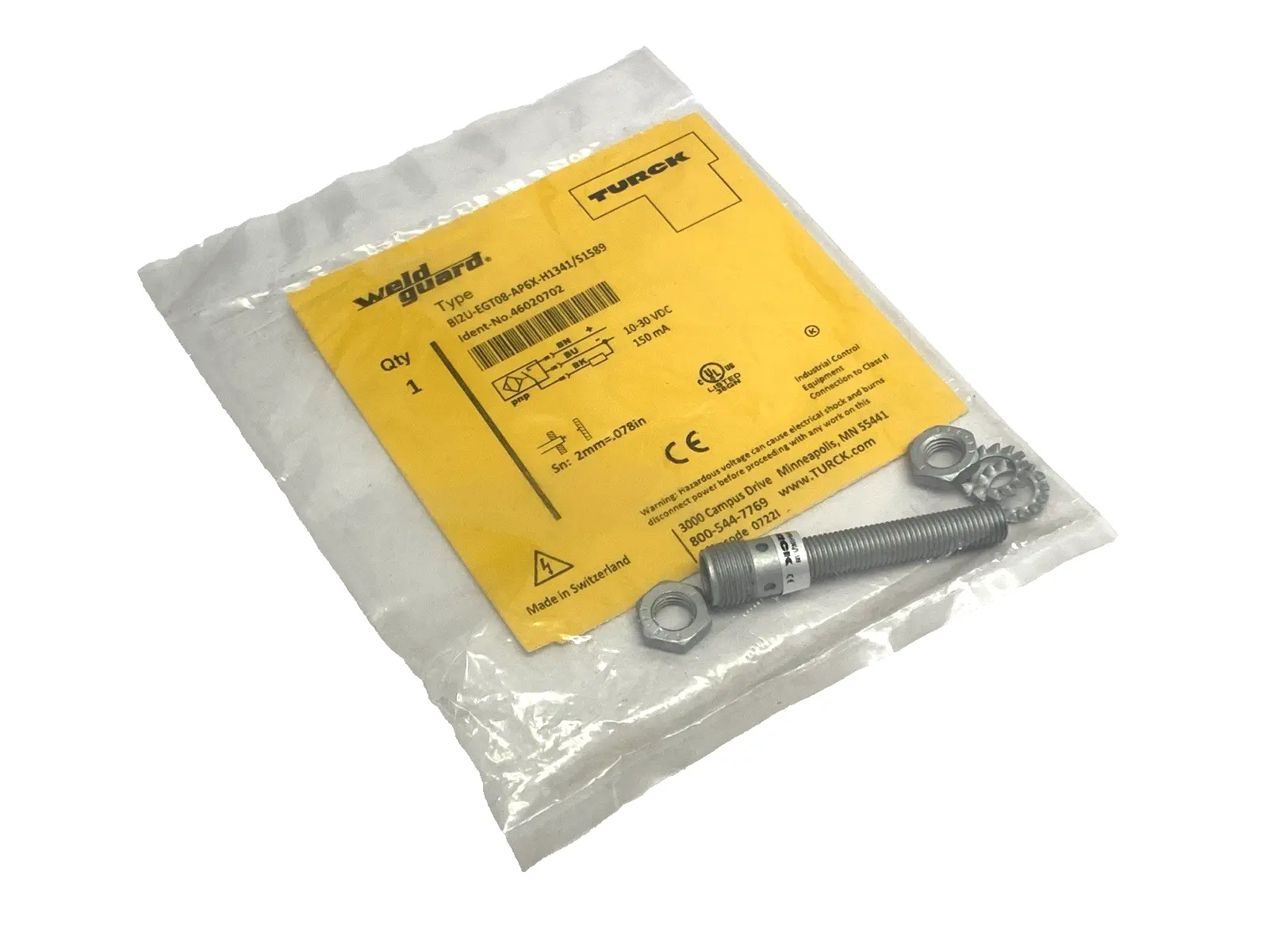 NEW TURCK B12U-EGT08-AP6X-H1341/S1589, 46020702