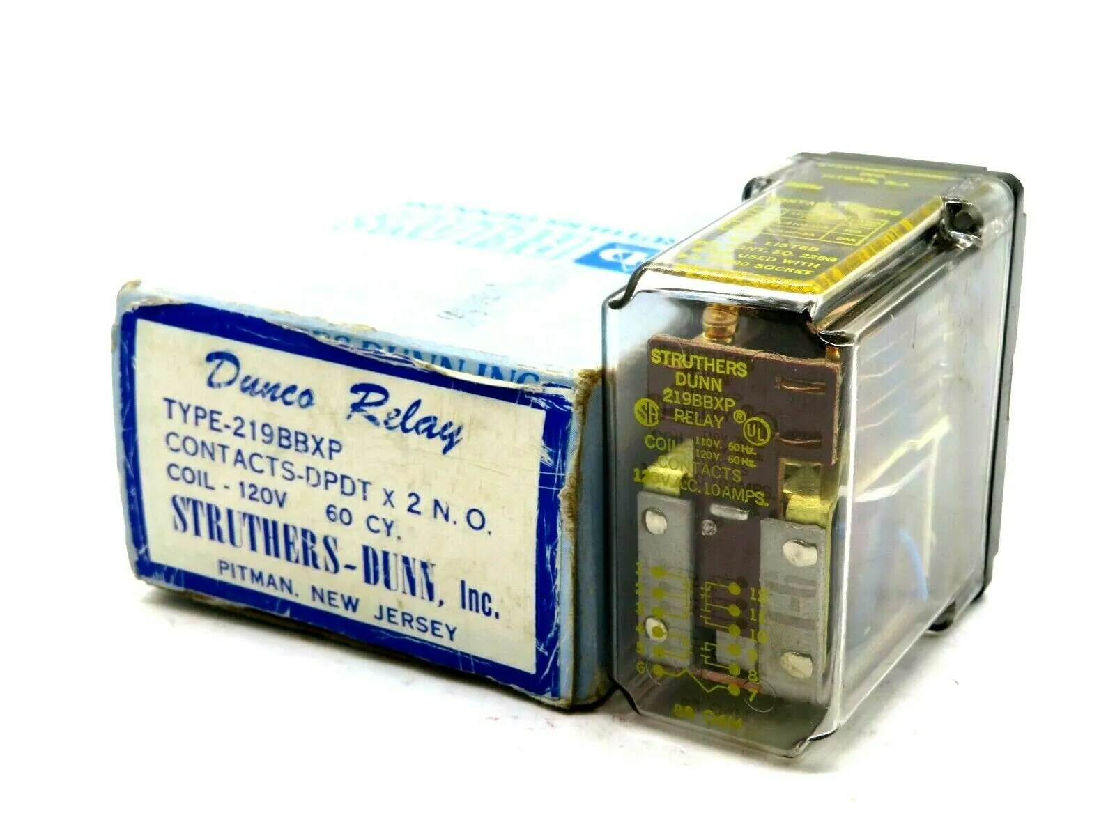 NEW STRUTHERS DUNN 219BBXP RELAY 10 AMPS
