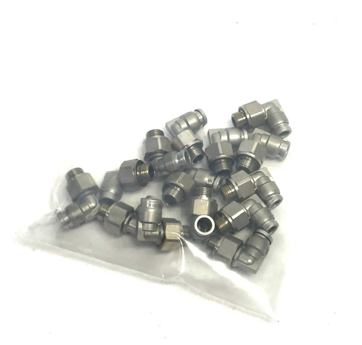 USED SMC METAL MALE ELBOW SWIVEL FITTING 6MM OD TUBE