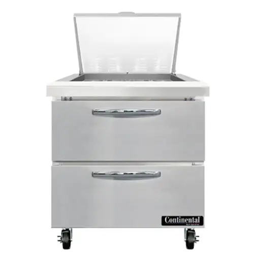 Continental SW32N12M-D 32" Sandwich/salad Prep Table W/ Refrigerated Base, 115v