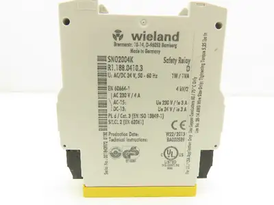 Wieland SNO 2004K Safety Door Relay Emergency Stop NO 24V