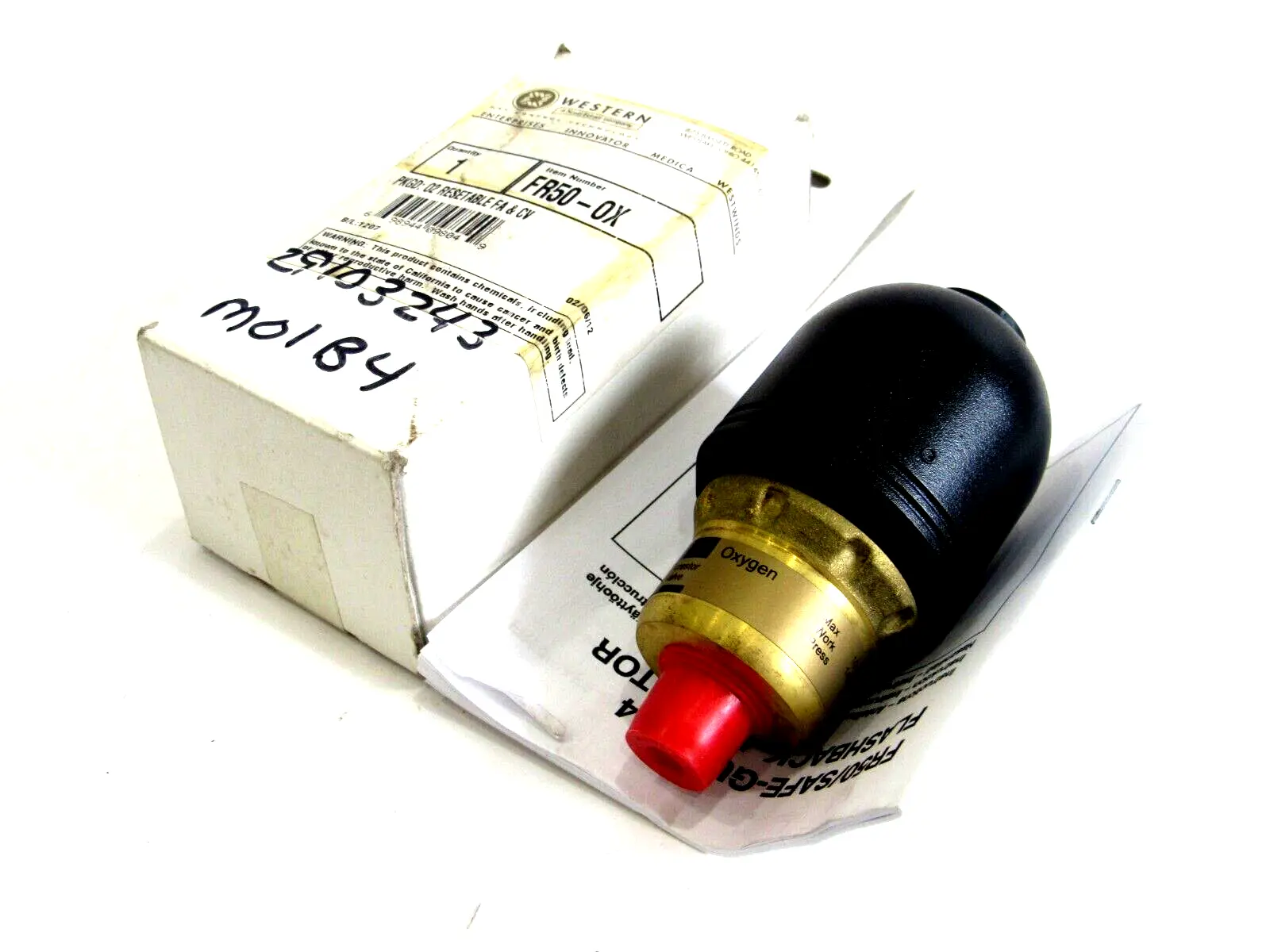 NEW WESTERN ENTERPRISES FR50-OX ARRESTOR OXYGEN CHECK VALVE FR50OX