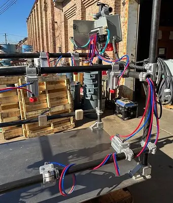 Custom Pneumatic Chair / Work Clamp on 2" Adjustable Rails w/ 13 Clamps (5712)