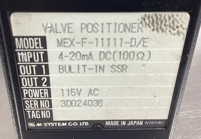 Used M-System Co. MEX-F-11111-D/E Industrial Controls South Carolina US | Palmetto Automation #1158662